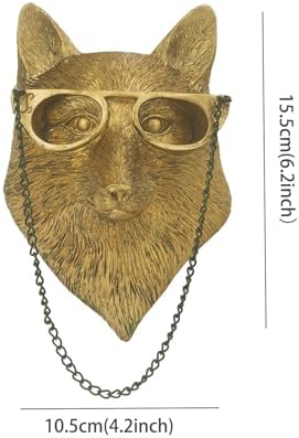 Juedawyal Fox Head Resin Wall Art Decor