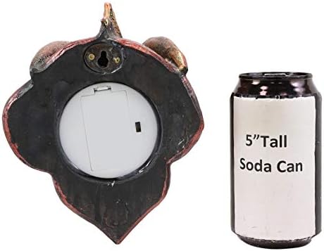 Fantasy Volcanic Fire Red Spiked Dragon Head Wall Decor With Color Changing LED Eyes