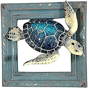 Comfy Hour Ocean Voyage Wall Decor Turtle Frame Set