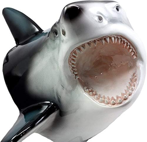 Ebros Great White Shark Wall Decor Sculpture 12 Inch