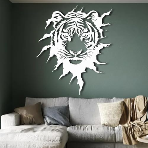 ENJOYOO Metal Tiger Wall Art Decor 19x16in