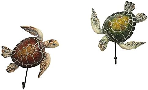 Comfy Hour Ocean Voyage 5 Inch Sea Turtle Wall Hanger Set of 2