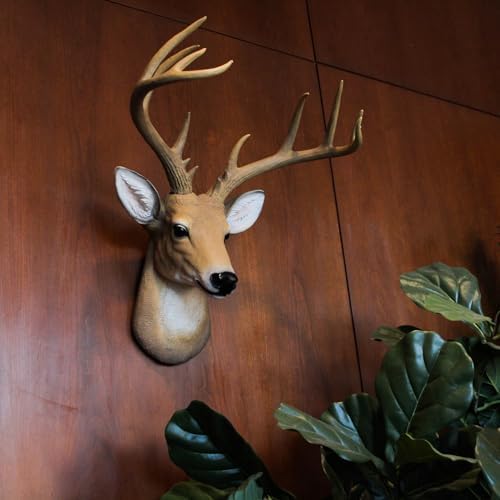 Zeckos 12 Point Buck Deer Head Wall Sculpture 235 Inches High