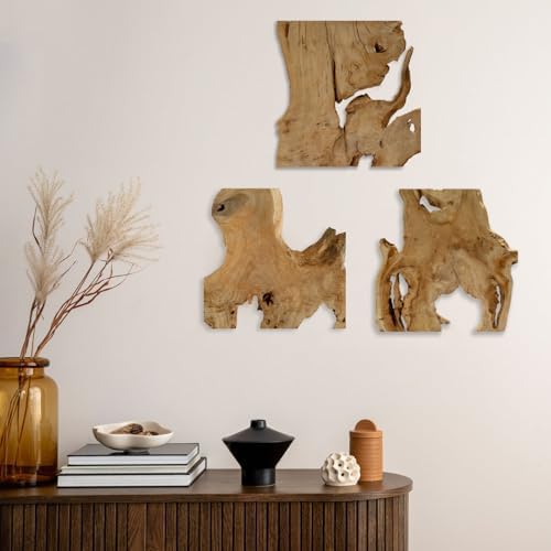 Natural Wood Wall Art - Rustic Handcrafted Decor