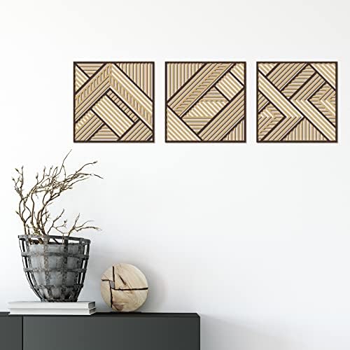 Tatuo 3 Pcs Geometric Wall Art Decor Panels