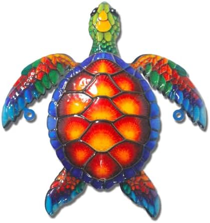 3 Pack Weatherproof Metal Sea Turtle Wall Art Decor