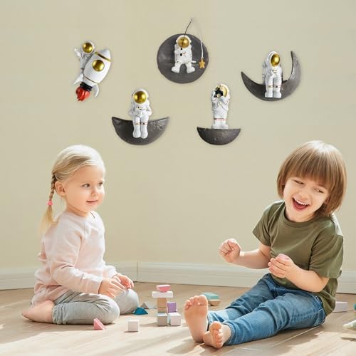 Astronaut 3D Wall Art Set of 5 Space Decor Sculptures