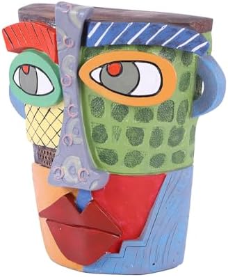 Abstract Art Face Sculpture Modern Colorful Resin Statue