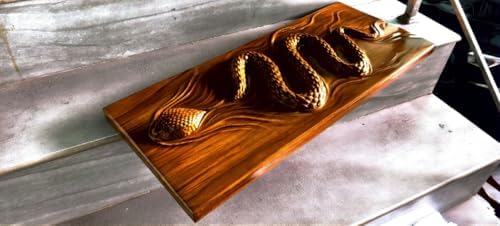 THOR INSTRUMENTS 3D CNC Router Wood Carving File Swimming Snake Design Wall Decoration Pattern
