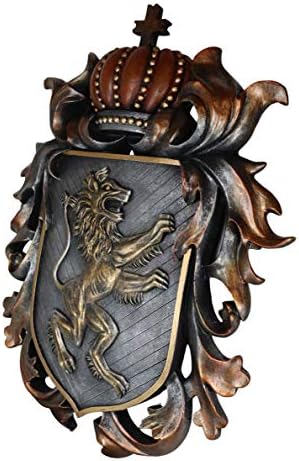 Ebros Large 175 Inch Medieval Lion Shield Wall Sculpture