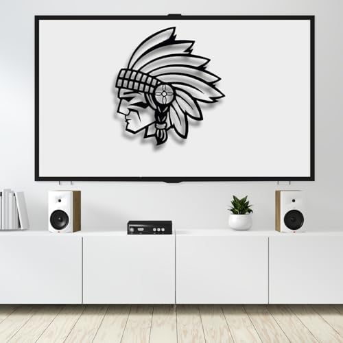 Feuwile Chief Metal Wall Art Native American Portrait