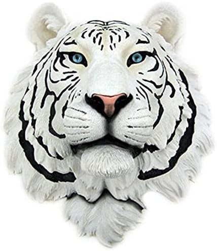 White Tiger Head Wall Sculpture Mount Statue Bust