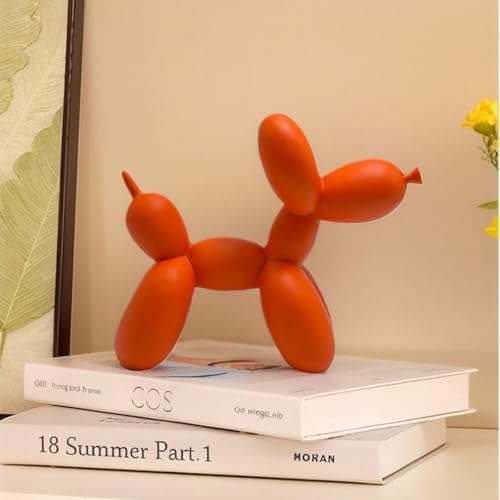Red Resin Balloon Dog Decor Sculpture