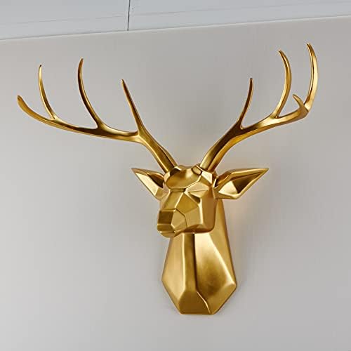 Faux Taxidermy Deer Head Wall Sculpture - 8 Point Buck Geometry Art Decor