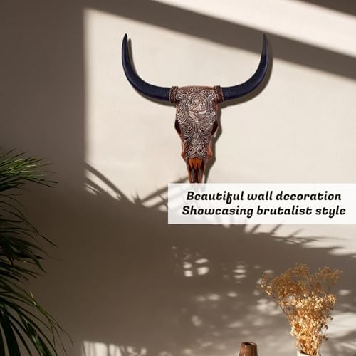 Cow Skull Wall Decor with Ganesha Design