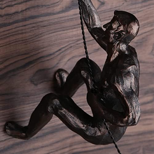 Rock Climbing Man Wall Art Sculpture Decor