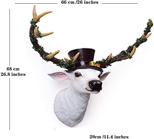 Lucky Deer Head Wall Sculpture Nordic Style Home Decor