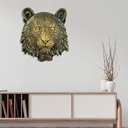 Resin Tiger Wall Sculpture Exquisite Animal Head Decor for Home