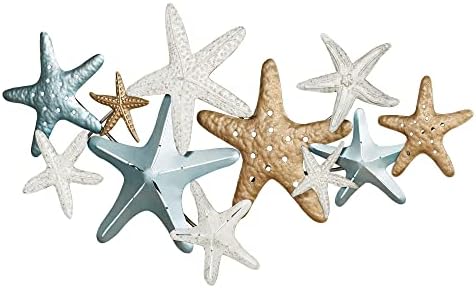 Touch of Class Starfish Wall Art in Gold and Ivory
