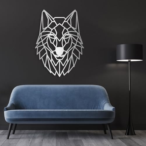 Cadeali Metal Wolf Wall Decor 30x22