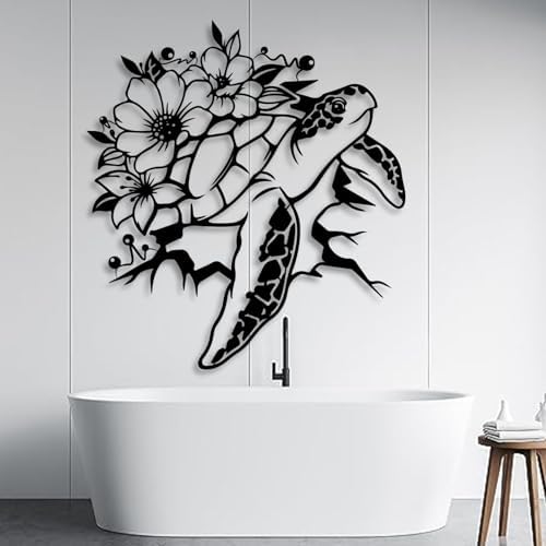 Cadeali Gold Metal Sea Turtle Wall Decor 30x27