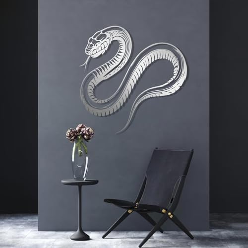 Giant Snake Metal Wall Decor 24 x24 Gold Wall Art