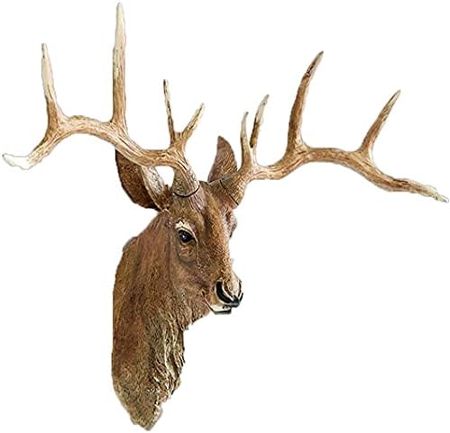 Bsetain Wall Deer Head Sculpture Decor Pendant