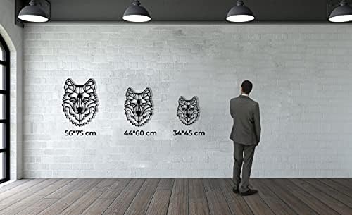 DEKADRON Wolf Head 3D Wall Sculpture - 17x24 Inch
