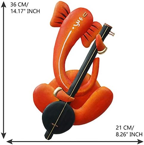 eCraftIndia Musician Lord Ganesha Harmonium Wall Hanging