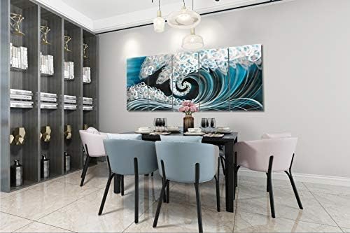 Yihui Arts Sea Metal Wall Art 5 Panels
