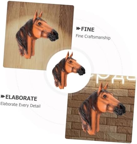 GRIRIW Artistic Resin Animal Head Wall Decor