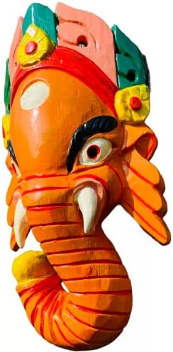 Himalayan Craft Ganesh Wall Sculpture Hand Carved Wooden Wall Hanging