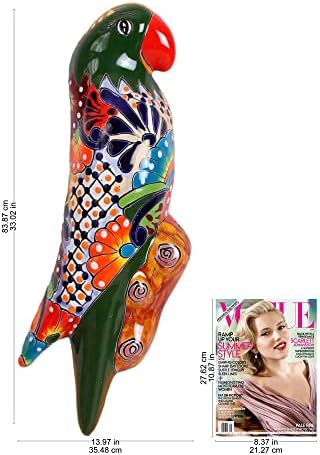 NOVICA Artisan Handmade Ceramic Wall Sculptures Parrot Pair Mexico Multicolor Decor Art