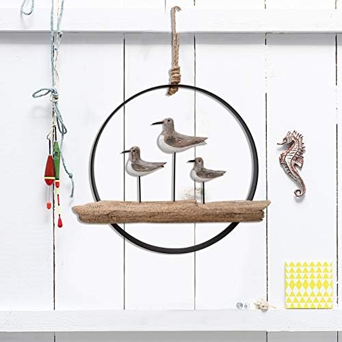 Rustic Wooden Seabird Wall Hanging Decor