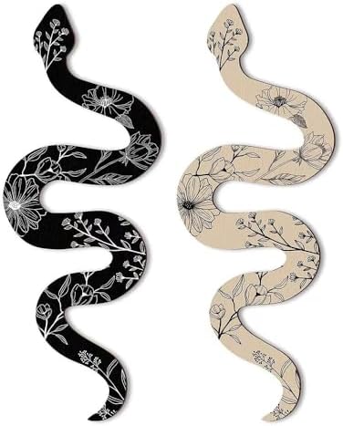 Rekeell Decorative Snake Wall Art Bohemian Style White