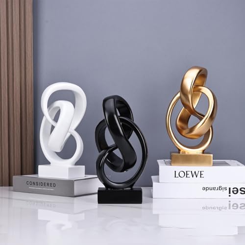 DOVDOV Abstract Gold Knot Statue for Modern Home Decor