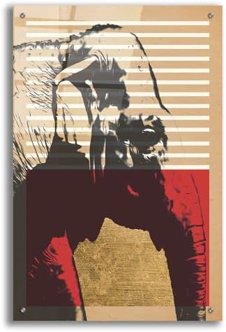 Gold Geometric Elephant Wall Art by Alonzo Saunders