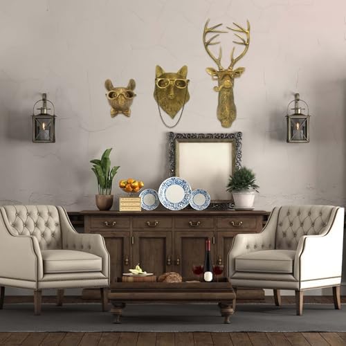 Juedawyal Fox Head Resin Wall Art Decor
