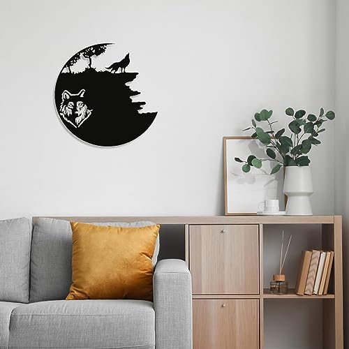 Fayholy Wild Wolf Metal Wall Decor