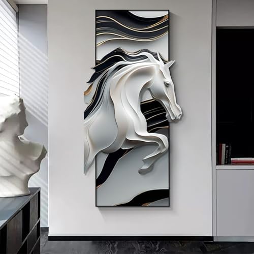 Homary Creative 3D Running Horse Wall Art