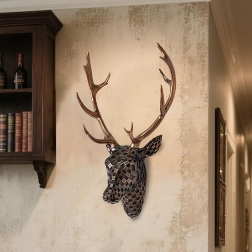 GIGICICI 157x87 Inch Mosaic Deer Head Wall Decor
