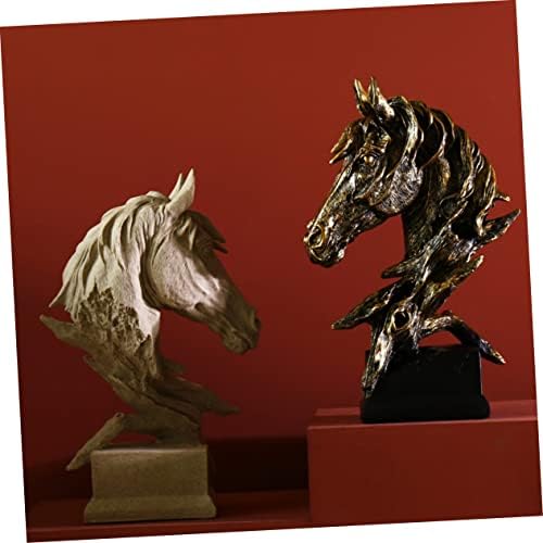 VICASKY Mini Horse Head Silver Decorative Figurine