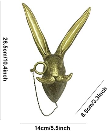 Antique Copper Resin Rabbit Wall Decor