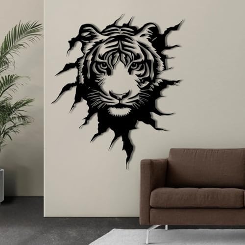ENJOYOO Metal Tiger Wall Art Decor 19x16in