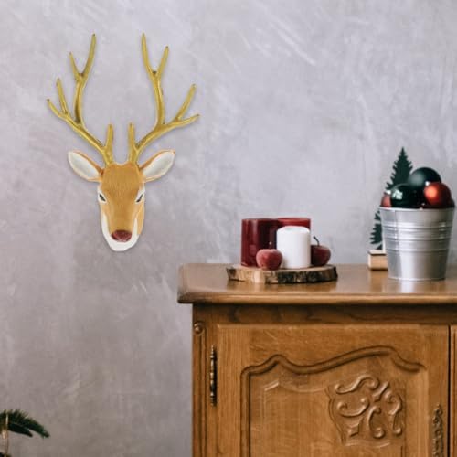 Gadpiparty Deer Head Wall Sculpture Decor