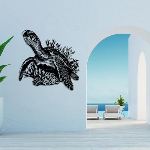OSTCAL Metal Turtle Wall Art 19x19 Inch