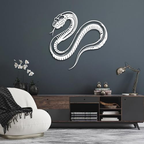 Giant Snake Metal Wall Decor 24 x24 Gold Wall Art