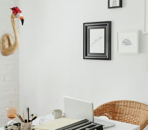 GABROC Gold Wall Decor - Large Resin Flamingo Sculpture for Hanging