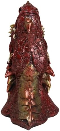 Fantasy Volcanic Fire Red Spiked Dragon Head Wall Decor With Color Changing LED Eyes