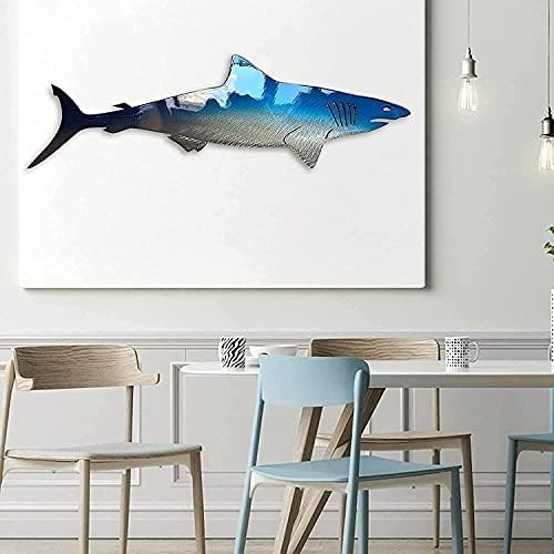 Shiny Shark Metal Wall Decor Art Sculpture